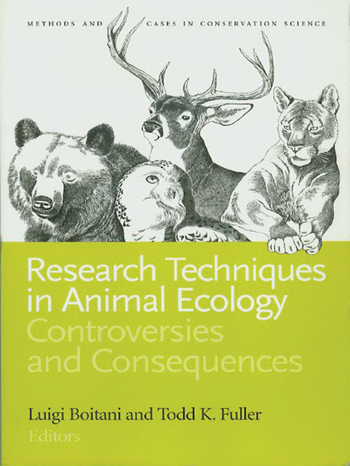 Title details for Research Techniques in Animal Ecology by Luigi Boitani - Available
